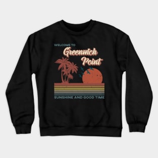 Greenwich Beach - Greenwich Beach Retro Sunset Crewneck Sweatshirt